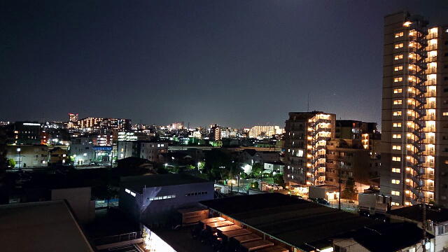 View from the office at night.