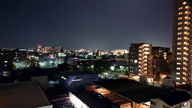 View from the office at night.