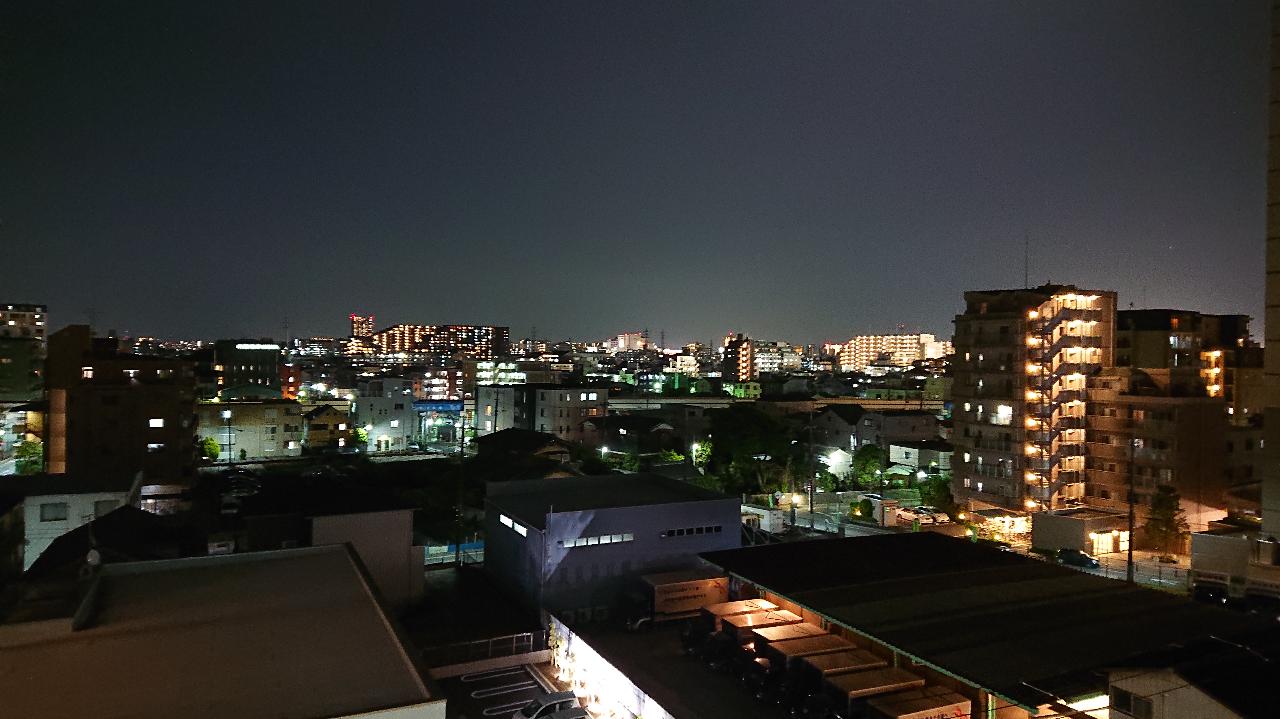 View from the office at night.